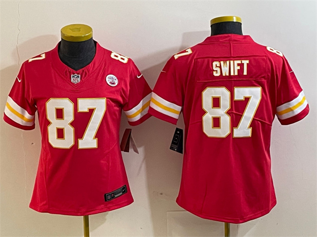 Women's Kansas City Chiefs #87 Taylor Swift Red 2023 F.U.S.E. Vapor Untouchable Limited Stitched Jersey(Run Small)